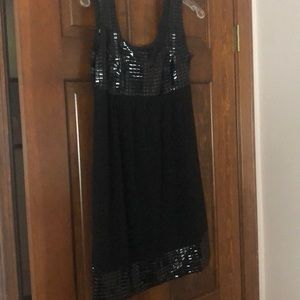 Little black dress with shiny embellishments!